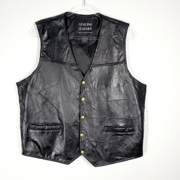 NAVARRE GENUINE LEATHER VEST - Picture 1 of 6